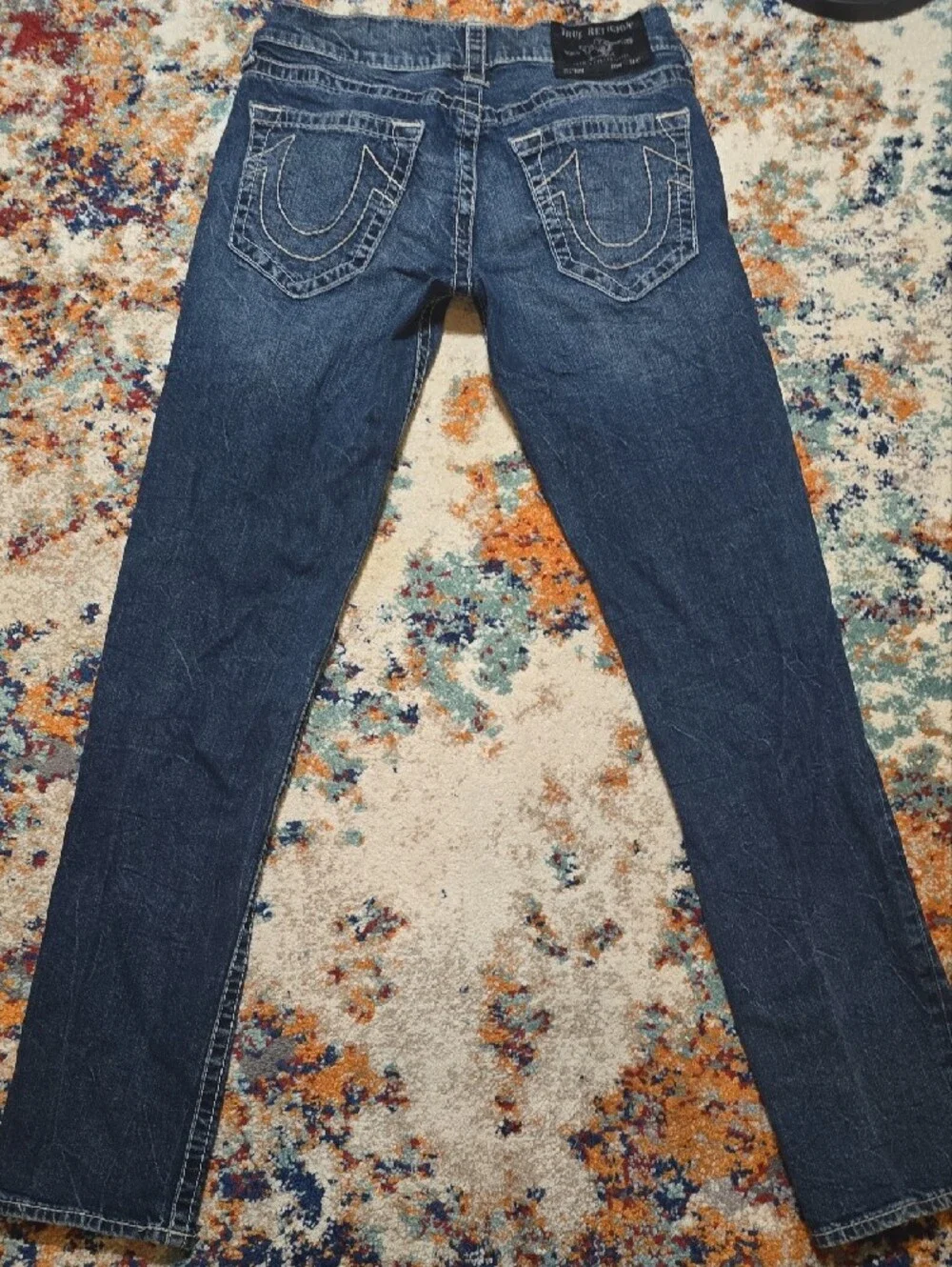 True Religion Geno Relaxed Slim Jeans Dark Wash 30